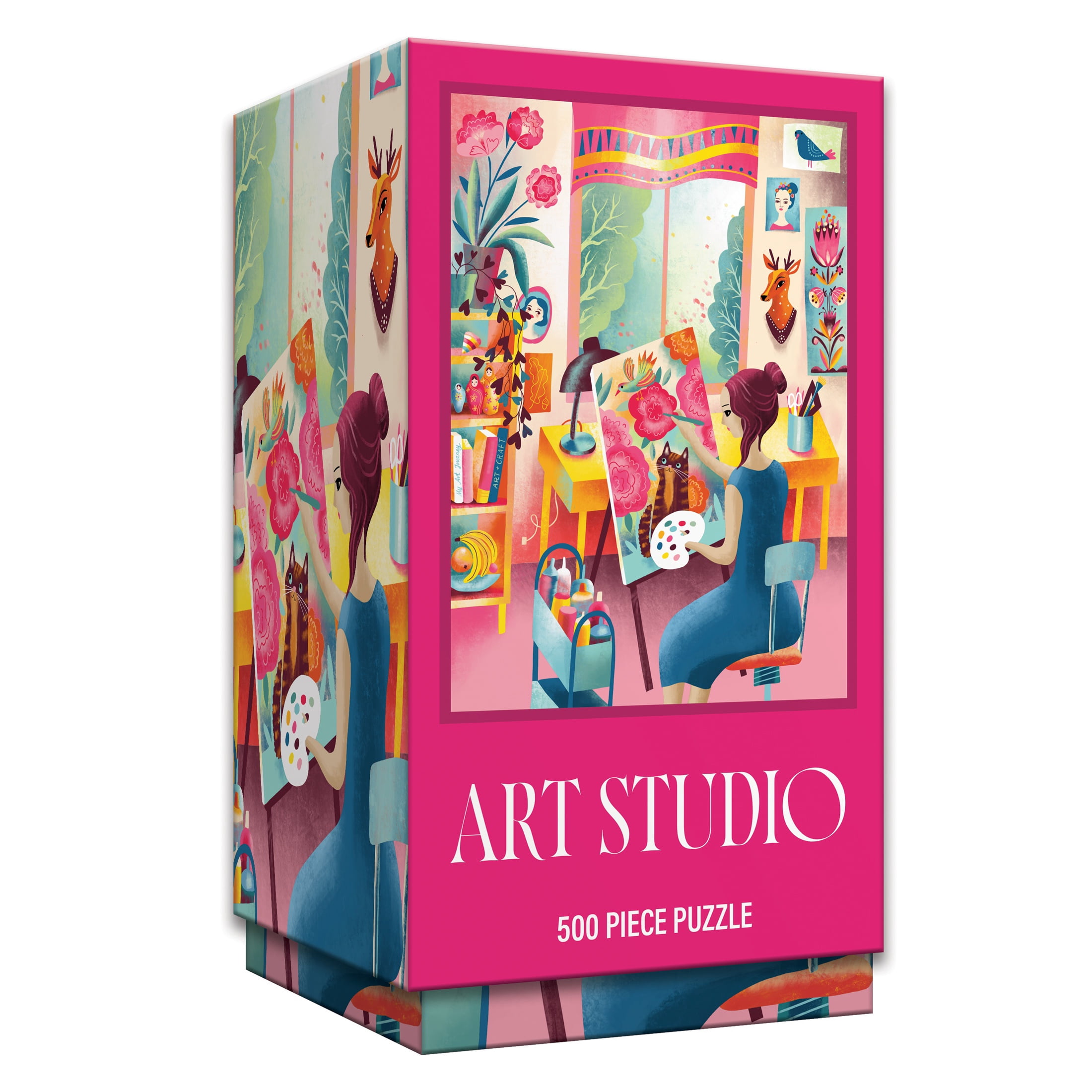 RoseArt Vertical Visions 500-Piece Art Studio Adult Interlocking Puzzle