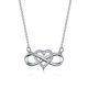 thumbnail image 1 of Fashion creative bond heart-shaped necklace 8-character pendant necklace infinite love infinite charm, 1 of 3