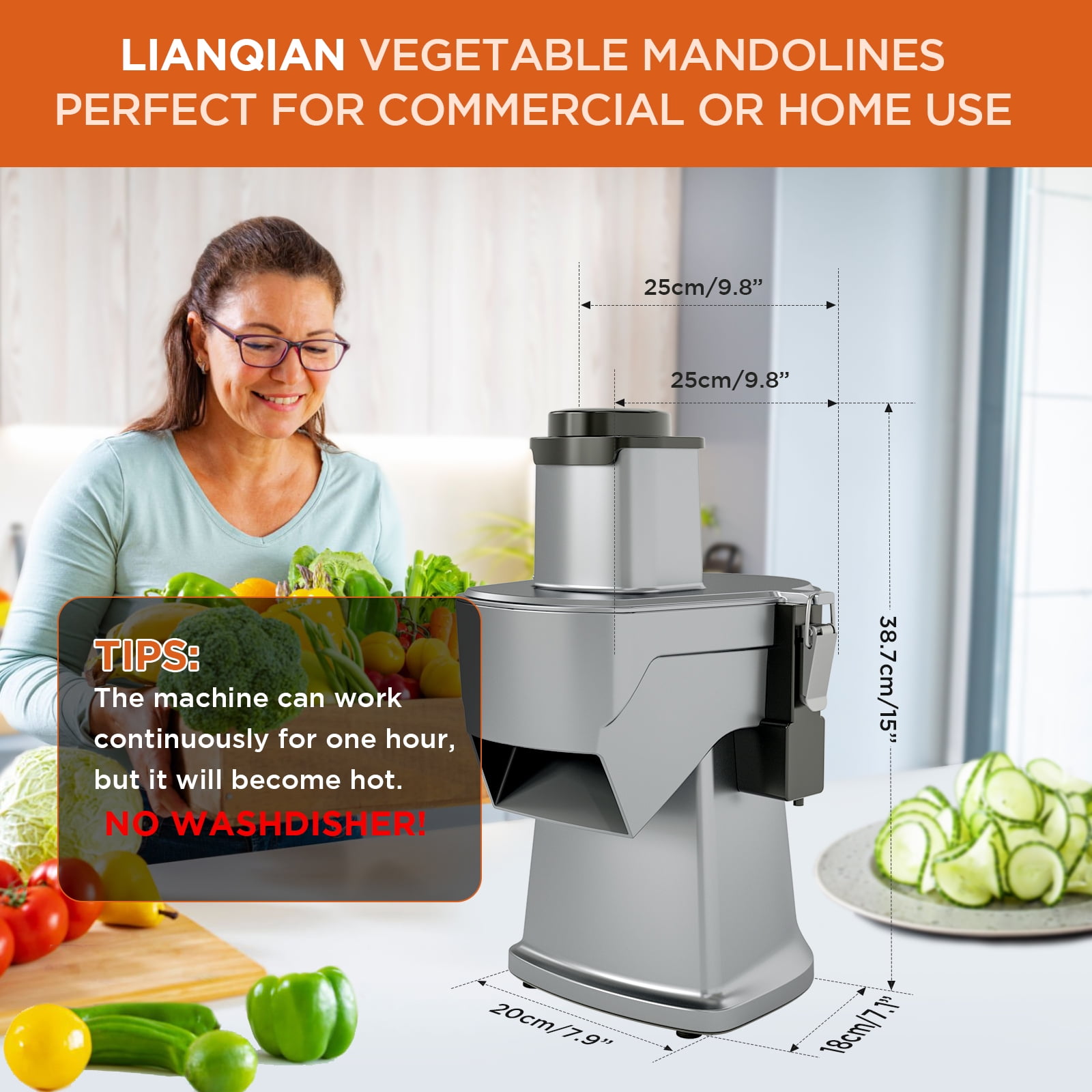 Travelwant All-in-1 Vegetable Chopper, Mandoline Slicer & Cheese Grater, Multi Blade French Fry Cutter & Veggie Dicer