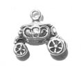 thumbnail image 1 of Sterling Silver 18" 1mm Box Chain 3D Ornate Fairy Tale Carriage Pendant Necklace, 1 of 2