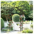 thumbnail image 4 of Metal Garden Arch with Adjustable Width W42.52''~W78.15'' Climbing Plants Support Rose Arch Outdoor Black, 4 of 5