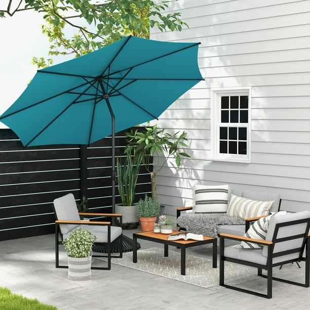 abba patio outdoor patio 9-feet aluminum market table umbrella 9ft Umbrella Patio Umbrella with Push Button Tilt and Crank for Garden, Lawn, Deck, Backyard & Pool, Turquoise : Patio, Lawn & Garden Adjust the canopy to find the perfect angle and indulge in enhanced comfort and protection as you block out the sun all day long Lyon 108" Market Umbrella Abba