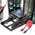thumbnail image 2 of 1 Set Hard Disk Holder Widely Compatible Easy Installation Metal 2.5 inch to 3.5 inch HDD Bracket SSD Mount with SATA Data Cable for PC, 2 of 7