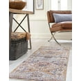 thumbnail image 3 of Rugs.com Eco Southwestern Collection Rug – 6 Ft Runner Khaki Gray Medium Rug Perfect For Hallways, Entryways, 3 of 9