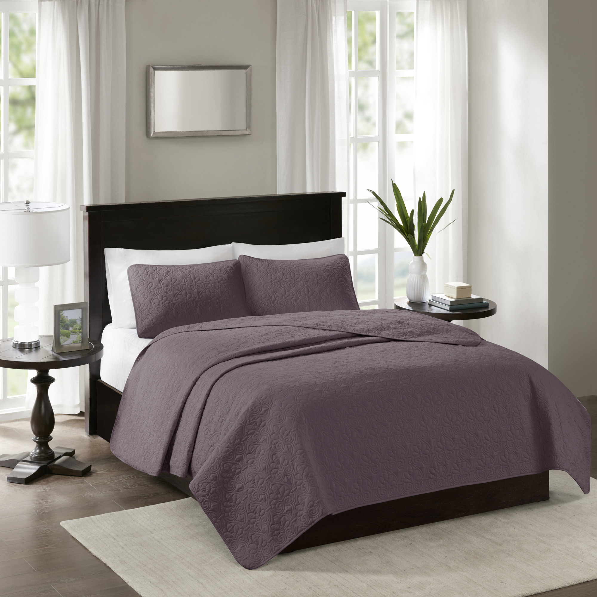 Home Essence Vancouver Super Soft Reversible Coverlet Set, Purple, Twin/Twin XL - image 4 of 13