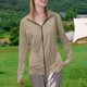 thumbnail image 2 of Sudadera con capucha y cremallera de lentejuelas para mujer, manga larga con tapa para el pulgar, protección solar de poliéster, camisa informal de cuello redondo para uso diario, sopatenor, 2 of 9