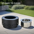 thumbnail image 6 of Sunjoy Smokeless Fire Pit  28 In, Outdoor Portable Wood Burning Fireplace with Removable Ash Pan,  , Black, 6 of 10