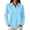 54# Light Blue, variant on Long Shirt for Womens Polo Shirts for Work Golf Collared Button Vintage Long Shirt Tops Quick Dry Loose Fit Tees Dark Green 2XL