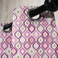 thumbnail image 3 of Ambesonne Geometric Grommet Curtain, Doodle Style Leaf, 50" x 84", Purple Pink Olive Green, 3 of 6