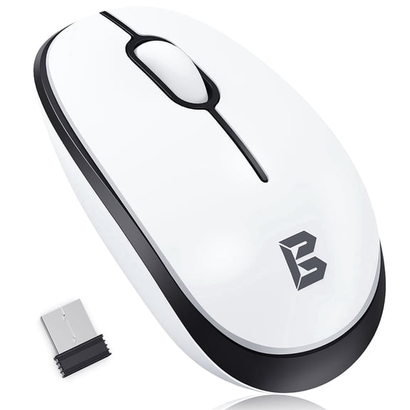 Wireless Mouse for PC, Laptop, Mac, 2.4 GHz with USB Mini Receiver, Optical Silent Mice with Nano Receiver, Portable Computer Mice for Notebook Chromebook