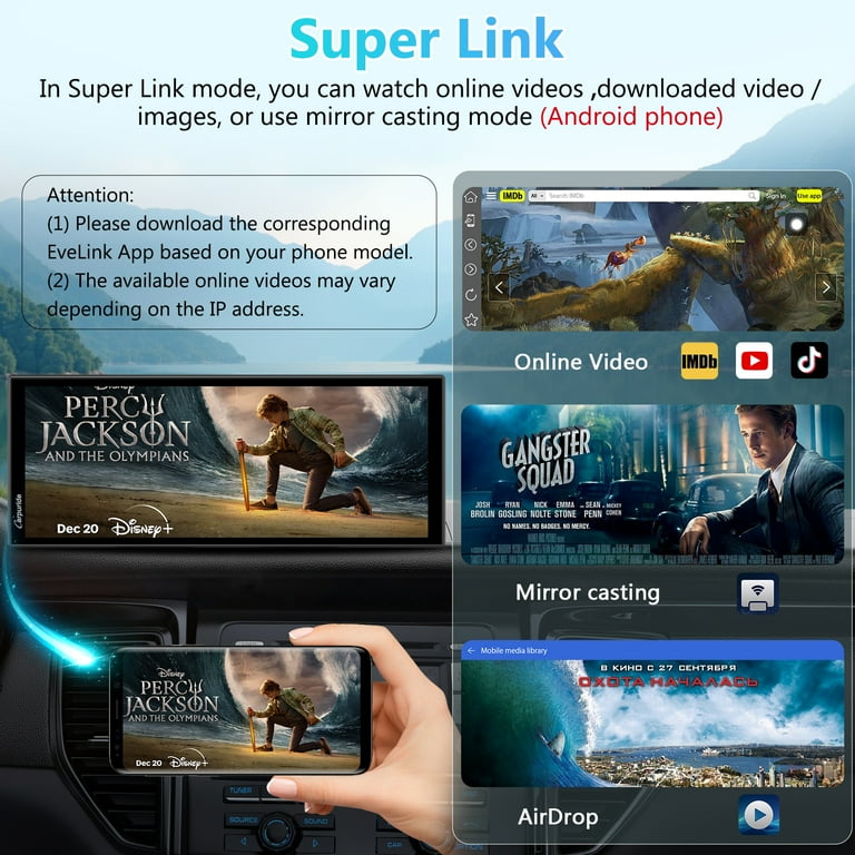 Carpuride W125S Carplay Écran 3 Canaux Dash Cam 4K Avant