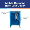 thumbnail image 3 of Shelving Inc. 18"d x 48"w x 78"h Mobile Garment Rack with Cover, Weight Capacity 1,200 lbs Evenly Distributed, 3 of 4