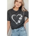 thumbnail image 3 of Distressed Clover Heart St Patricks Graphic Tee T-Shirt, 3 of 4