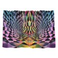 thumbnail image 7 of Yayeee Kitchen Curtains Tier Pair Light Filtering 27"x36" Rod Pocket Short Cafe Window Panel, Pink Wavy Plaid, 7 of 7