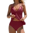 thumbnail image 2 of Tankini para mujer, traje de baño de dos piezas con espalda ajustable y retazos de red, traje de baño de dos piezas para mujer, trajes de baño tankini para mujer, traje de baño de 2 piezas para mujer,, 2 of 9
