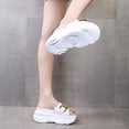 thumbnail image 3 of Pantuflas De Mujer Stepping On Shit, Nueva Moda De Verano Con Hebilla De Metal Y Suela De Esponja Gruesa. Disponible en Blanco, Talla 35/225.Blanco39, 3 of 5