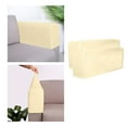 thumbnail image 3 of 2 Sofa Armrest Cover Polyester Solid Color Removable Armchair Cover Solid Color Armrest , Beige, 3 of 7