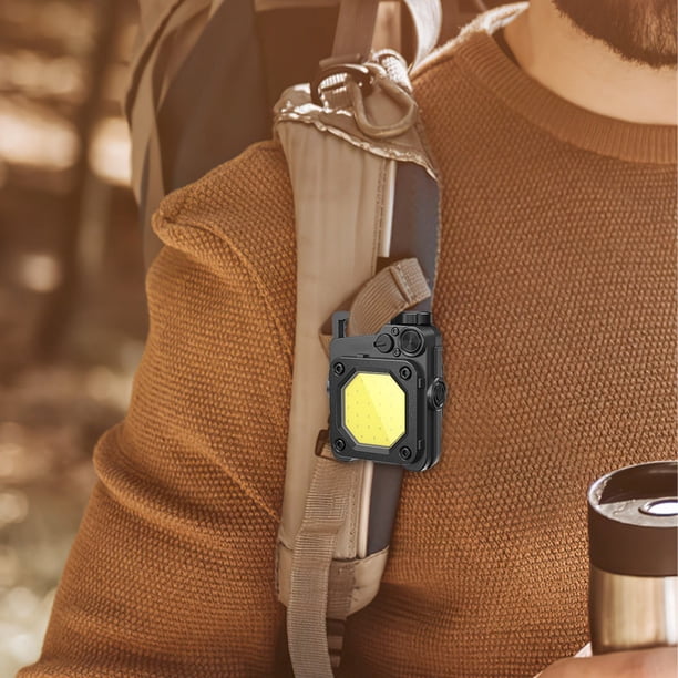 Llavero multifuncional para acampar y hacer senderismo, luz potente, linterna recargable, luz de trabajo mini portátil para exteriores, luz de camping.