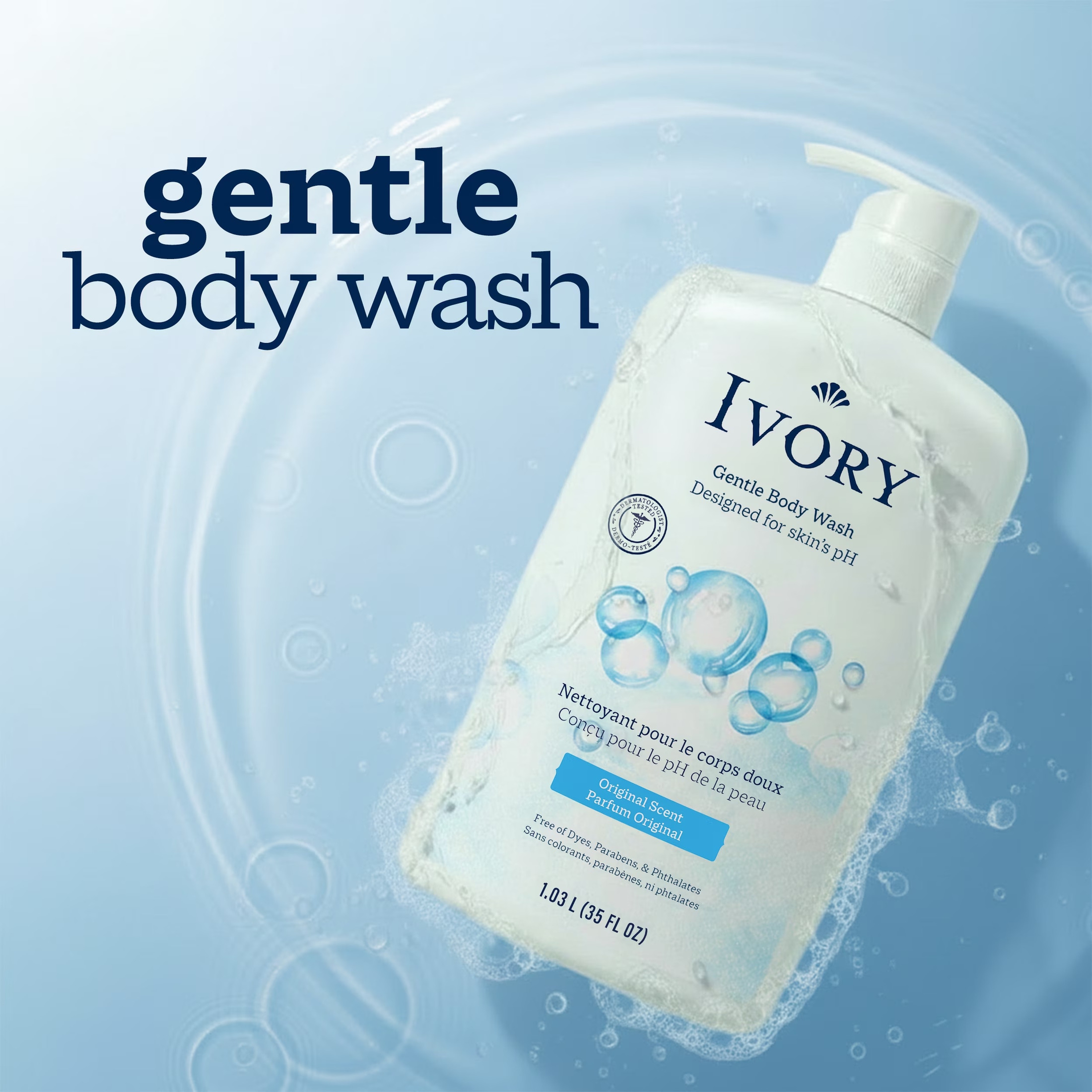 Ivory Mild and Gentle Body Wash Original Scent photo 2