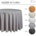 thumbnail image 4 of Round Polyester Tablecloth | Washable, Wrinkle Resistant Fabric | 70” - Silver, 4 of 5