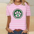 thumbnail image 4 of Camisetas Casuales de Mujer Nueva Moda Impresa Cuello Tripulado Manga Corta, Top Ligero para Diario Y Fiesta, 4 of 4