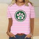 thumbnail image 2 of Camisetas Casuales de Mujer Nueva Moda Impresa Cuello Tripulado Manga Corta, Top Ligero para Diario Y Fiesta, 2 of 4