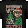 thumbnail image 2 of Teelocity Bob Ross Happy Lil Christmas Graphic T-Shirt (Medium - Standard Fit, Black), 2 of 4