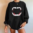 thumbnail image 2 of Pullovers d'Halloween pour Femmes Manches Longues Chandails en Molleton Squelette Drôle Citrouille, 2 of 5