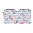 thumbnail image 6 of Lsque Flamingo and Pineapple Car Windshield Sun Shade | Accordion Folding Style Auto Shade for Car Truck SUV Van | Blocks UV Rays Sun Visor Protector | Small, 6 of 7