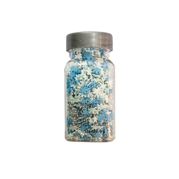 Recollections Snowflake Specialty Polyester Glitter, 12 Pack