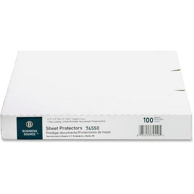 Business Source Sheet Protectors - 3.3 mil Thickness - For Letter 8 1/2 Business Source Sheet Protectors - 3.3 mil Thickness - For Letter 8 1/2