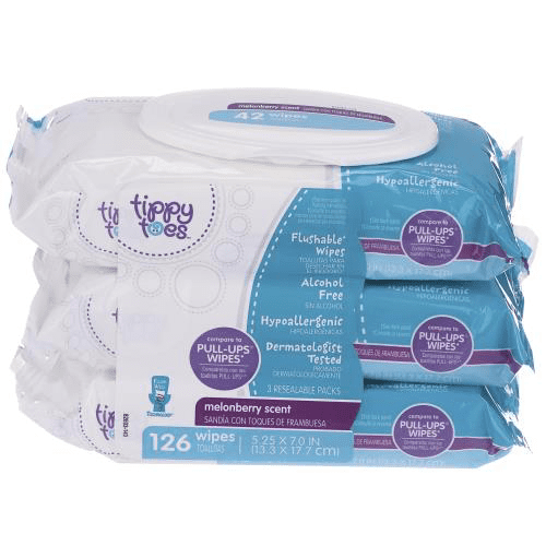tippy toes wipes walmart