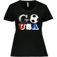 thumbnail image 3 of Inktastic Go, USA- Soccer, Football Women's Plus Size T-Shirt, 3 of 5