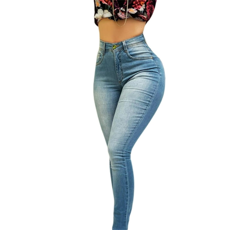 Womens High Waist Skinny Jeans Fleece Lined Thermal Denim Pants Slim Fit  Shaping Stretch Jeggings Daily Wear Jean
