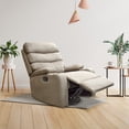 thumbnail image 1 of Sillón Reclinable De Tela Manual Moderno Mecedora Beige Liso, 1 of 6