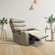 thumbnail image 1 of Sillón Reclinable De Tela Manual Moderno Mecedora Beige Liso, 1 of 6