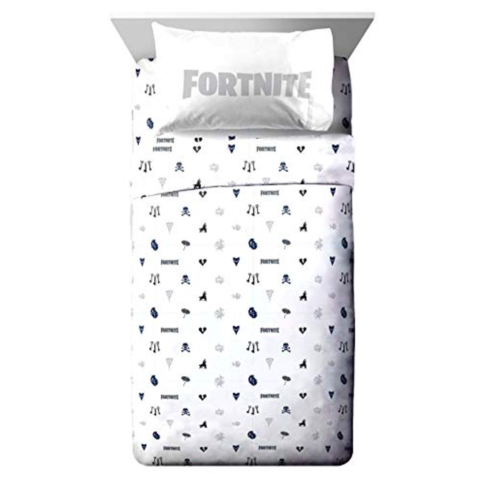 Fortnite Neon Stripe Twin Sheet Set 3 Piece Set Super Soft and Cozy