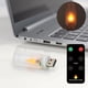 thumbnail image 1 of USB Flame Lamp with Remote Control, Glass Bottle Simulated Fire Light, Flickering LED Night Light for Bedroom Living Room Decor, 1-Pack, 1 of 5
