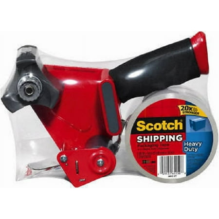 3M Scotch 3850-ST-DC Super Packaging Tape With Dispenser - Quantity of 12