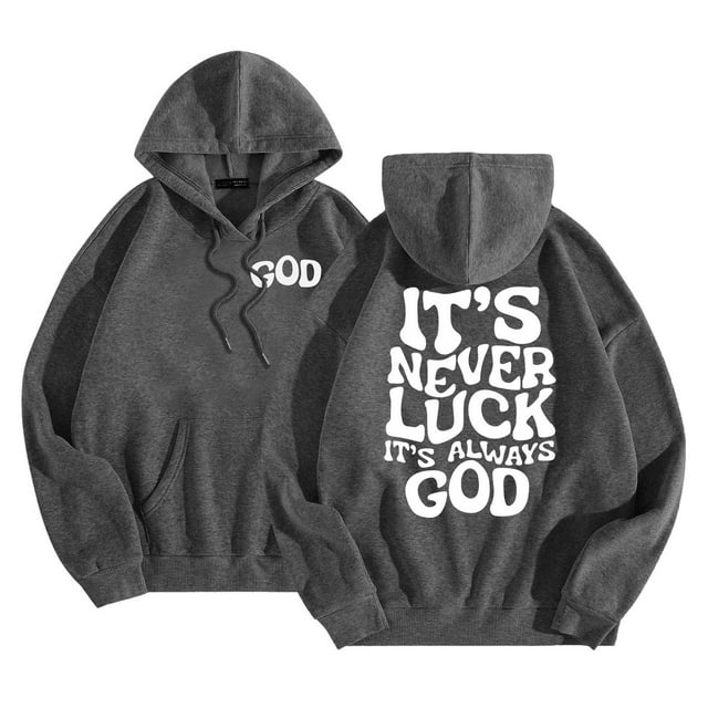 HNMKIU Graphic Hoodies Autumn Winter Hoodie Neck Solid Color Printed Long Sleeve Pullover Sweatshirt