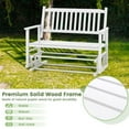 thumbnail image 6 of Aimee Lii Double Chair Outdoor, Patio Glider Bench, Porch, Backyard, Sturdy, White, 6 of 7