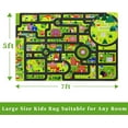 thumbnail image 2 of HOMERRY Area Rug 5'x7' Road Rug for Kids Toddler Classroom Car Street Traffic Carpet Non Slip Kids Rug for Kids Bedroom Nursery Playroom Classroom, Black, 2 of 6