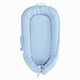 thumbnail image 1 of CooCooBaby - Tumbona infantil para bebés y niños, esencial para recién nacidos de 0 a 12 meses, 100% algodón transpirable, para dormir en la cama (azul bebé), 1 of 5