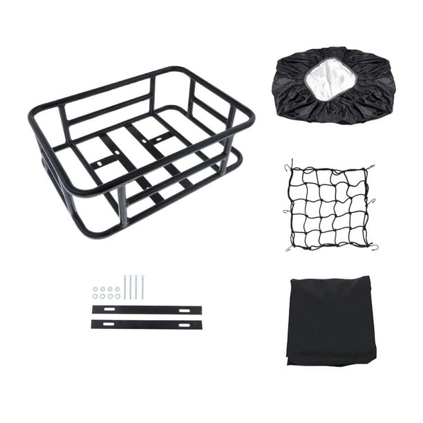 Cesta trasera para bicicleta, alforjas, portaequipajes de metal, desmontable, impermeable, para bicicleta L