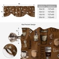 thumbnail image 6 of Coffee Theme Tie Up Valance Curtains for Windows, Kitchen Curtains Window Treatments, Funny Brown Vintage Beans Latte Tea Cup Short Window Shades Valances for Bedroom Bathroom Cafe 42"x18", 6 of 8