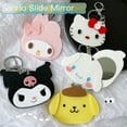 thumbnail image 2 of Sanrioed Hello Kitty Slide Mirror Kawaii Anime Kuromi Melody Kt Bags Pendant Vanity Mirror Key Chain Portable Cute Student Gift, 2 of 10