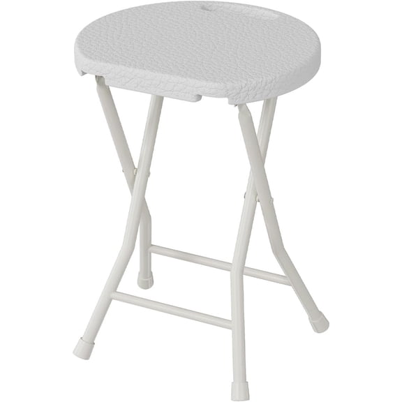 1 Pack Folding Stool Heavy Duty 600 lbs Steel Frame HDPE Portable with Handle for Outdoor Camping Patio