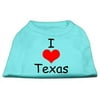 I Love Texas Screen Print Shirts Aqua XL (16)