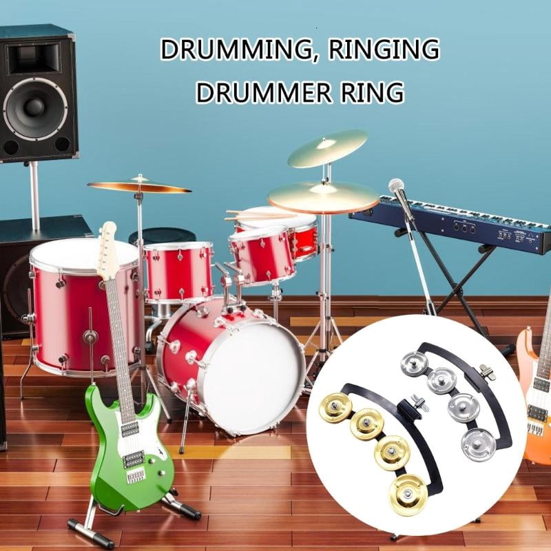CEORPER Music Rhythm Tambourine Handheld Percussion Snares Tambourine for Drummers
