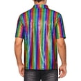 thumbnail image 3 of INSPIRE CHIC Metallic T-Shirt for Men's Short Sleeves Hipster Shiny Disco Golf Polo Shirts, 3 of 5